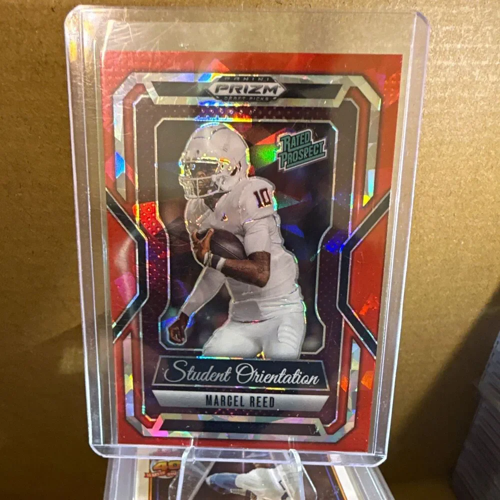 2025 Panini Prizm Draft Picks Marcel Reed RC Student Orientation #4 Red Ice